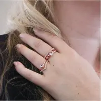 MYC Paris Zinnia-ring - roséguld och kristall