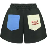 Puma x Mr Doodle Stretch Midja Logo Svart Dam Shorts 530663 01