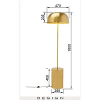Kare Design golvlampa Loungy, Mässing / guld, Vardagsrum / matsal, Metall, Design, Golvlampa