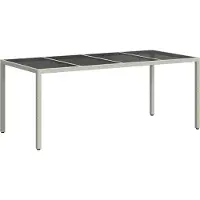 vidaXL Trädgårdsbord Vit 190 x 90 x 75 cm konstrotting