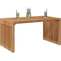 vidaXL Trädgårds Sidobord Brun 70 x 37.5 x 35.5 cm Massivt teakträ