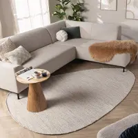 NATURL. Organisk matta | Bliss beige/melerad hos Volero | 160x230 cm | Ull | Enfärgad | Oregelbunden form | Plattvävd
