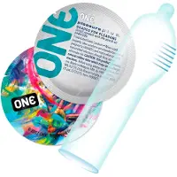 One Pleasure Plus - kondom med inre ribbor - 12 st