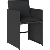 vidaXL Set med 4 Trädgårdsstolar med Kuddar, Stolar med Ryggstöd, Matstolar, Terrassmöbler, 364984