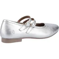Hush puppies Nancy Mary Jane läder kvinnor silver ballerina