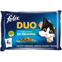 Purina Felix Fantastic Duo Delikatessfisk 4x85g Kattsnack 12 Enheter