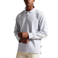 Ted Baker Jermyn Rugby Polo, långärmad, gråmelerad