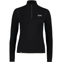 Mons Royale Women's Cascade Merino Base Layer 1/4 Zip Long Sleeve Black
