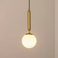 Opviq Glas pendellampa King , dimbar, Mässing / guld, Vardagsrum / matsal, Glas, Pendellampa