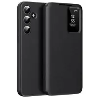 Mtp Products Samsung Galaxy S25 FE Smart Clear View Flip Skal med kortplats - Svart