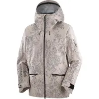 Salomon - Skidjackor - Absolute 3L Jkt Print M Ao/Etherea för Unisex - Storlek S - Beige