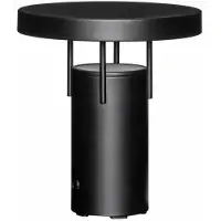 Hubsch LED-batteridriven bordslampa BringMe Mini, matt svart, 20 cm dimbar, Svart, Metall, Modern