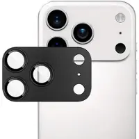 IMAK iPhone 17 Pro Max kameraskydd i metall och härdat glas för kameralinsen - Svart