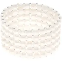 ATELIERS SAINT GERMAIN Armband 5 rader av äkta sötvattenspärlor - 4 mm