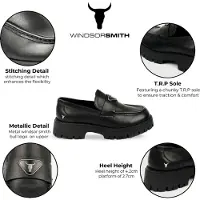 Windsor Smith Black Leather Chunky Loafers - Throne