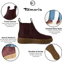 Tamaris Chelsea boots mörkröd