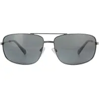 Polaroid Rectangle Mens Dark Ruthenium Grey Polariserade solglasögon