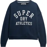 Superdry Sweatshirt 'Athletic Essentials' marinblå / vit