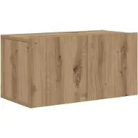 vidaXL TV-bänkset Väggmonterad 3 pcs Artisan Ek Konstruerat trä