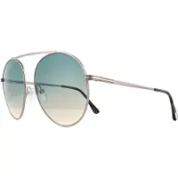 Tom Ford Solglasögon Simone 0571 14W Silver Grön Gul Gradient