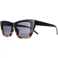 Montana Cat Eye Dam Shiny Black Smoke Polarized MP64