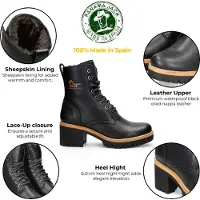 Panama jack Women's Black Leather Padma B11 Ankle Boots