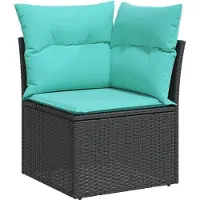 vidaXL Loungegrupp med dynor 6 delar svart konstrotting