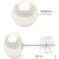 ATELIERS SAINT GERMAIN Örhängen Vitguld - Äkta odlade sötvattenspärlor Knapp 8-9 mm