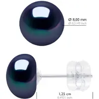 ATELIERS SAINT GERMAIN Örhängen Vitguld - Äkta odlade sötvattenspärlor Knapp 8-9 mm