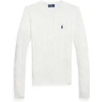 Ralph Lauren för kvinnor. 211971869007 Bomullsjersey i vit ecru stickad jersey (M), Casual
