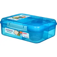 Sistema Bentobox med 5 fack och burk 1,65L, Sistema, Mint