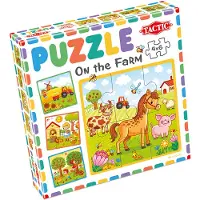 Tactic Pussel - My First Pussel - 4x6 Delar - On The Farm - - One Size - Pussel