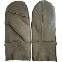 Infinity Leather Womens Green Genuine Real Sheepskin Leather Mittens Warm Gloves