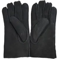Infinity Leather Mens Black Luxury Sheepskin Suede Leather Gloves