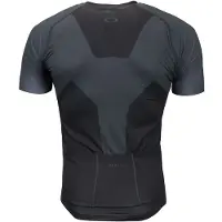 Oakley Kortärmad Zip Up Svart Herr Cykel T-Shirt 434144 02E