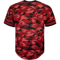 Mitchell & ness Camo Mesh Team Colour Chicago Bulls T-shirt för herrar