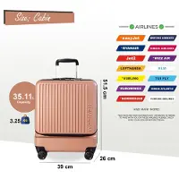 Infinity Leather Slitstark EasyJet Ryanair 39 x 26 x 51,5 cm rosa resväska med öppen kabin framtill