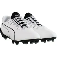 Puma King Platinum Lacer Touch FG/AG White Fotbollsskor för herrar