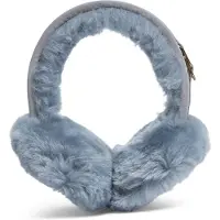 Infinity Leather Dam Vinter Super Mjuka Fluffiga Blå Öronkuddar Varma och mysiga öronvärmare