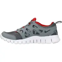 Nike Free Run 2 GS Snörning Grå Syntetiska Träningsskor för barn 443742 035