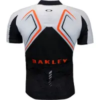 Oakley Jawbreaker Road Jersey Cycling Zip Up T-shirt Vit - Herrar