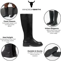 Windsor Smith Windsorsmith Svarta Fuax Läder Knähöga Stövlar Dam - Blessing