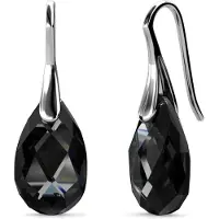 MYC Paris Teardrop Hook Örhängen - Silver och Svart