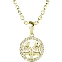MYC Paris Gemini Zodiac hängen - guld och kristall