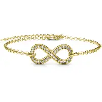 MYC Paris Infinity Eight Armband - Guld och Kristall