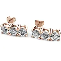 MYC Paris Tri Örhängen - Rose Gold och Crystal