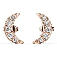MYC Paris Crescent Moon Örhängen - Rose Gold och Crystal