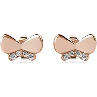 MYC Paris Butterfly Bow örhängen - Rose Gold och Crystal