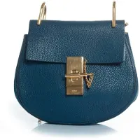 Chloe Pre-owned blå läder drew-väska