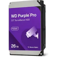 Western Digital WD Purple Pro WD260PURP - Hårddisk - 26 TB - övervakning, smart video - inbyggd - 3.5 - SATA 6Gb/s - 7200 rpm - buffert: 512 MB